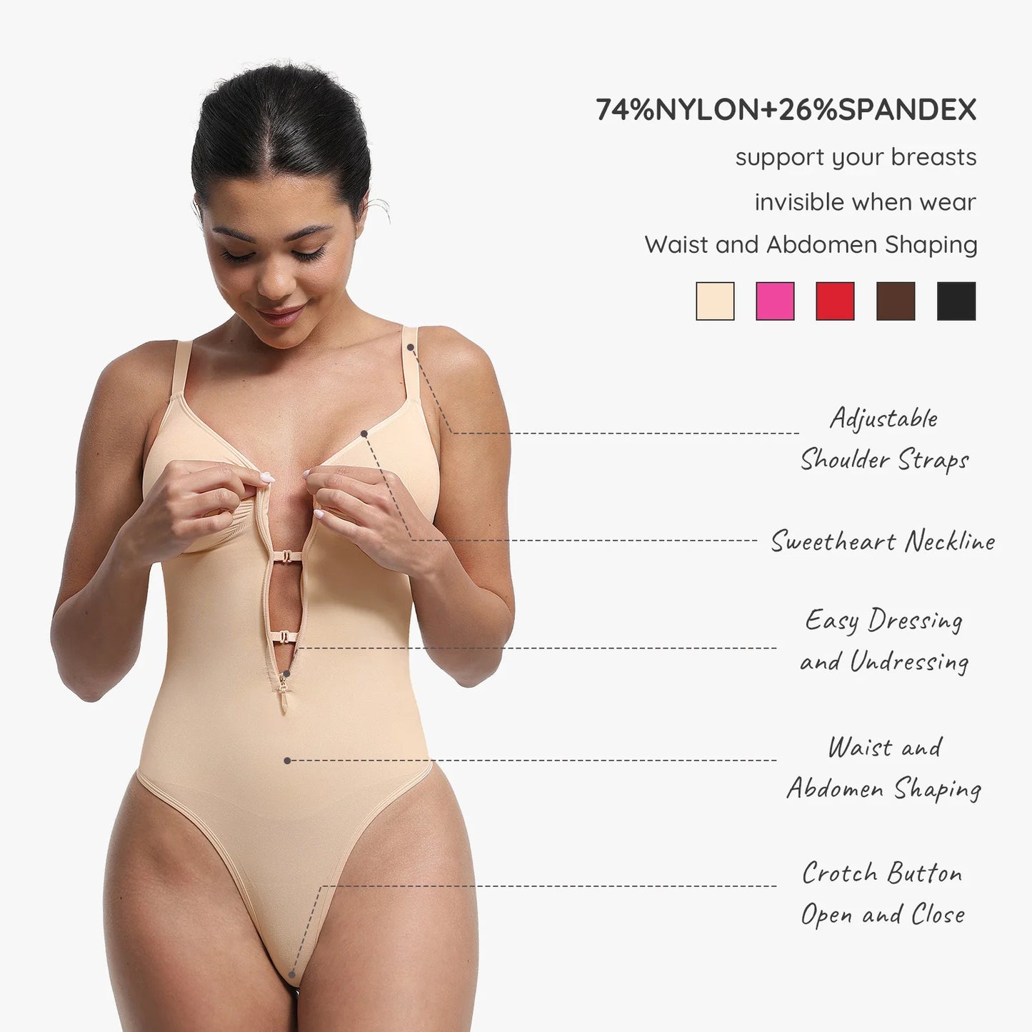 Sleeveless Shapewear Bodysuit – Plus Size Body Shaper for Women