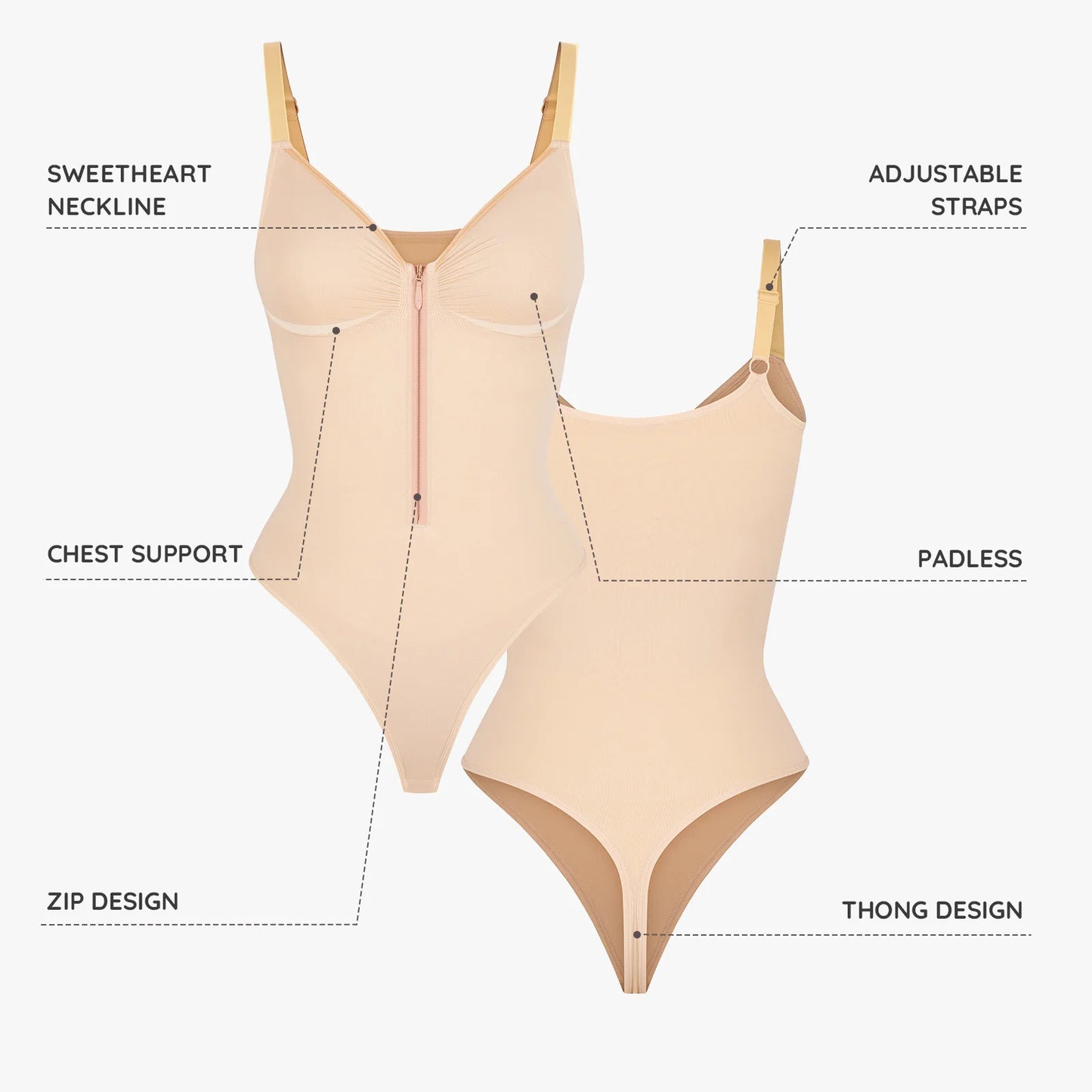 Sleeveless Shapewear Bodysuit – Plus Size Body Shaper for Women