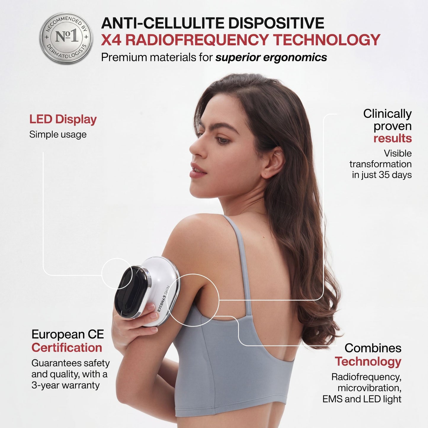 Radio Frequency Anti-Cellulite Device with X4