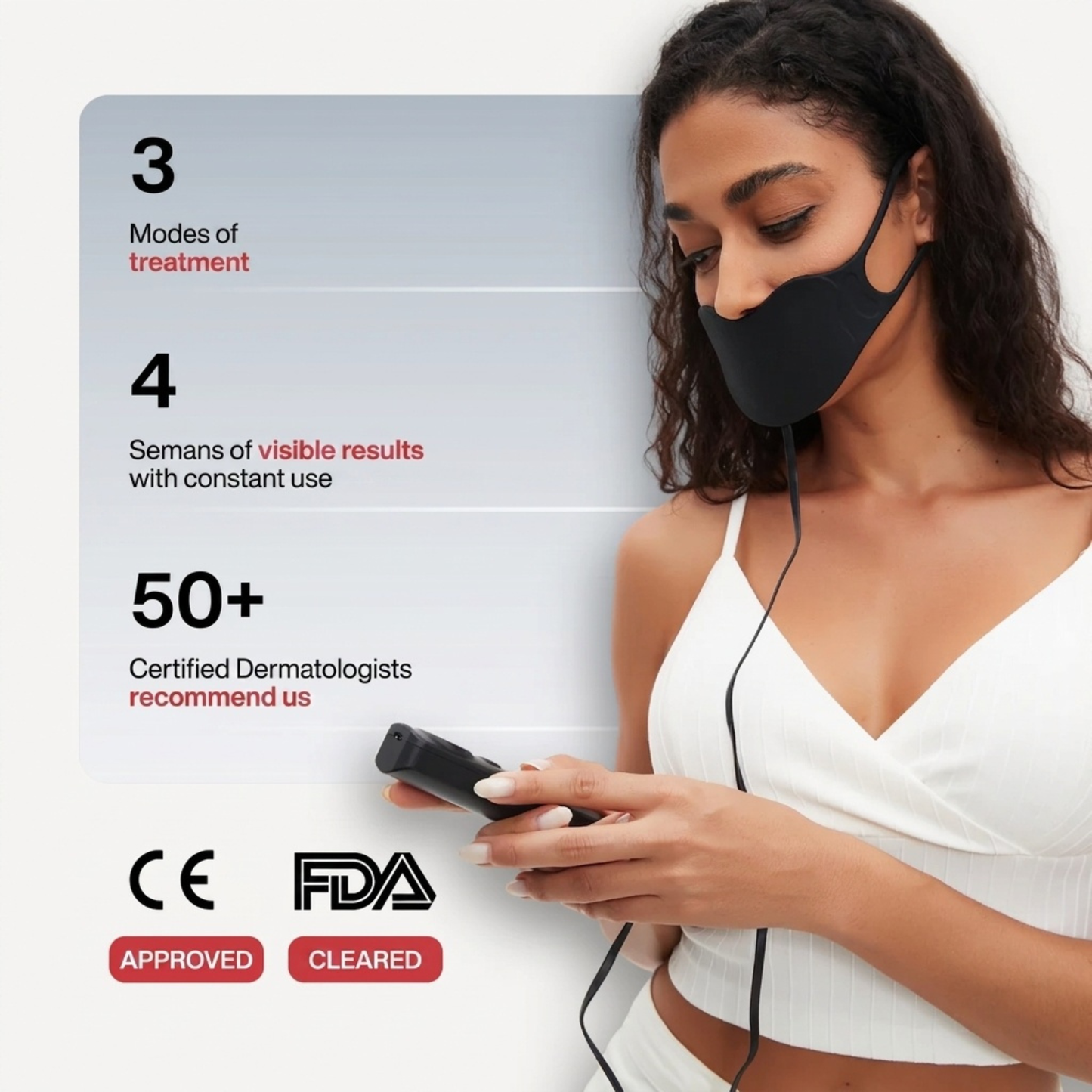 850nm Infrared LED Lip Mask – Medical Grade Silicone