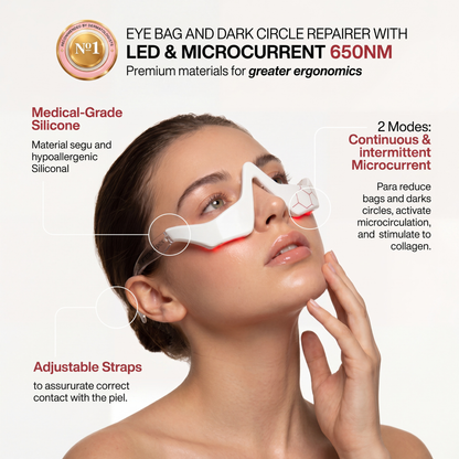 Under-Eye Bag & Dark Circle Repair Device with LED and Microcurrent