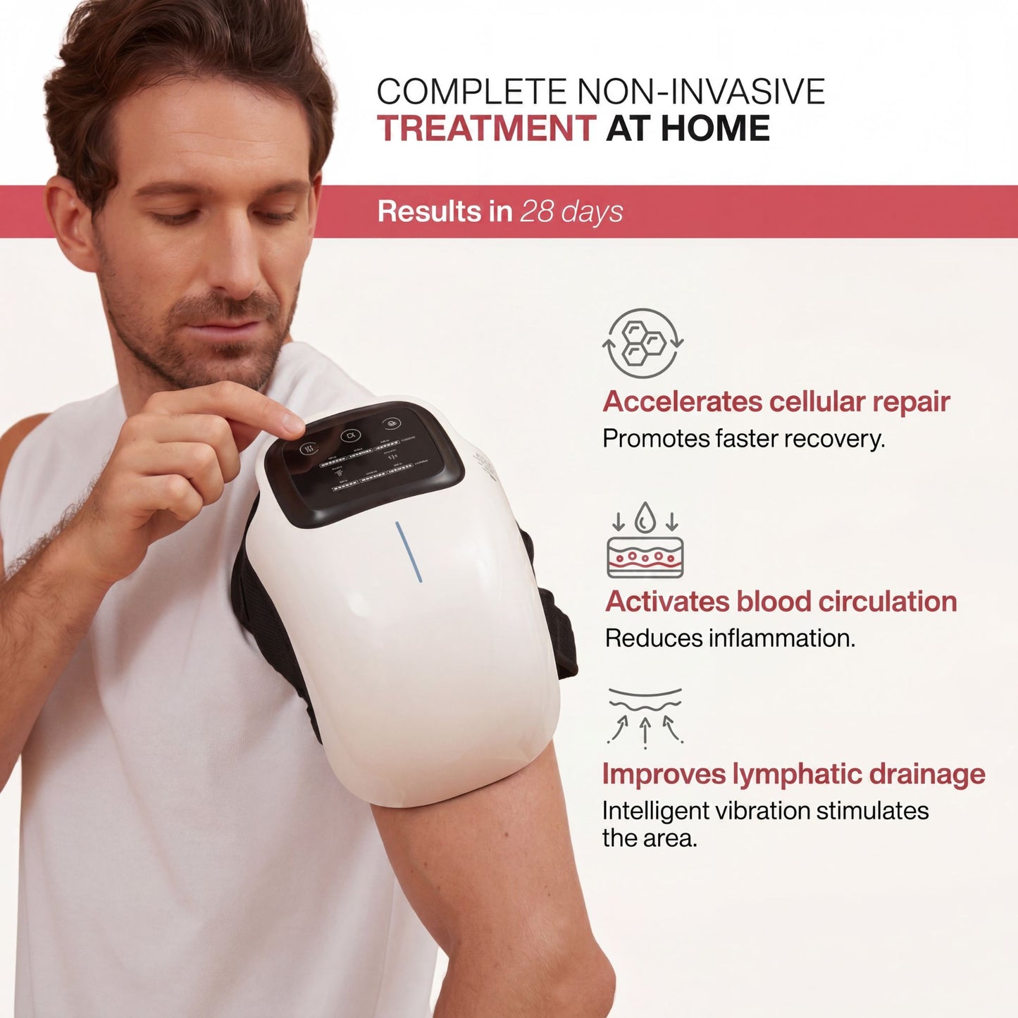 3-in-1 Wireless Knee Massager: Heat, Laser & Vibration Therapy for Joint Relief