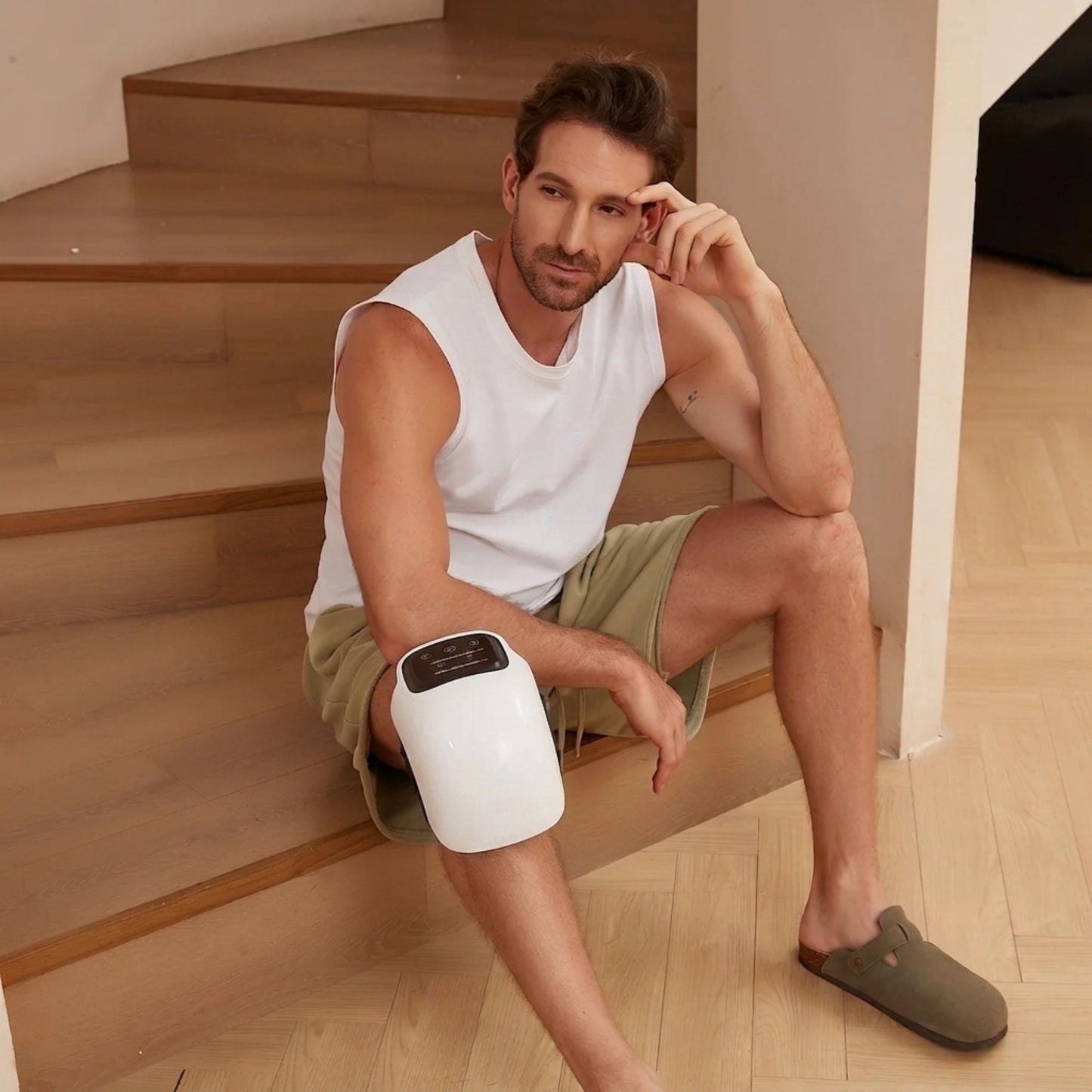 3-in-1 Wireless Knee Massager: Heat, Laser & Vibration Therapy for Joint Relief