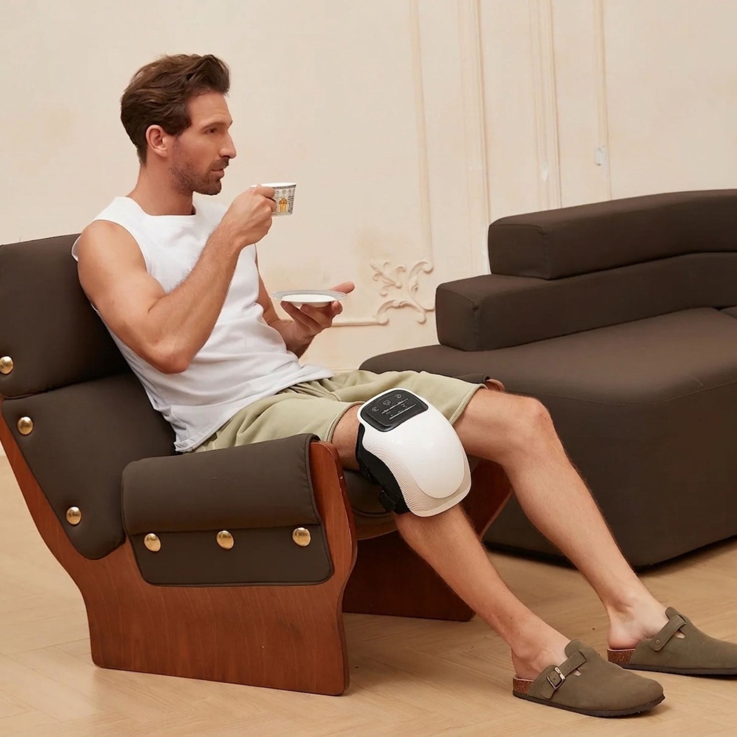 3-in-1 Wireless Knee Massager: Heat, Laser & Vibration Therapy for Joint Relief